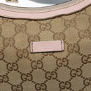 GUCCI GG Canvas Shoulder Bag Beige Gold 182092 Auth 136918-19