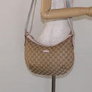 GUCCI GG Canvas Shoulder Bag Beige Gold 182092 Auth 136918-24