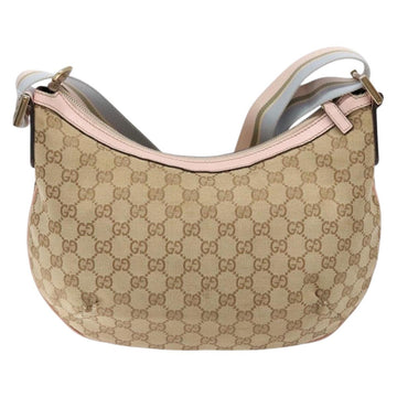 GUCCI GG Canvas Shoulder Bag Beige Gold 182092 Auth 136918 - 0