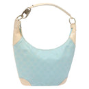 GUCCI GG Canvas Shoulder Bag Light Blue Gold 001 4158 3754 Auth 136919-1