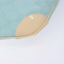 GUCCI GG Canvas Shoulder Bag Light Blue Gold 001 4158 3754 Auth 136919-18