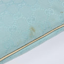 GUCCI GG Canvas Shoulder Bag Light Blue Gold 001 4158 3754 Auth 136919-9