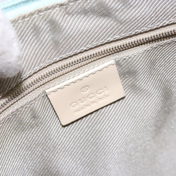 GUCCI GG Canvas Shoulder Bag Light Blue Gold 001 4158 3754 Auth 136919