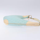 GUCCI GG Canvas Shoulder Bag Light Blue Gold 001 4158 3754 Auth 136919-3