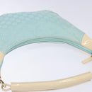 GUCCI GG Canvas Shoulder Bag Light Blue Gold 001 4158 3754 Auth 136919-6