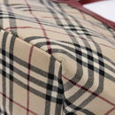 BURBERRY Nova Check Blue Label Tote Bag Canvas Beige Auth 136920-17