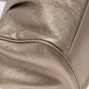 Salvatore Ferragamo Gancini Hand Bag Leather Gold Auth 136922-14