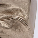 Salvatore Ferragamo Gancini Hand Bag Leather Gold Auth 136922-16