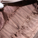 Salvatore Ferragamo Gancini Hand Bag Leather Gold Auth 136922-11