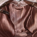 Salvatore Ferragamo Gancini Hand Bag Leather Gold Auth 136922-20