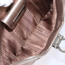 Salvatore Ferragamo Gancini Hand Bag Leather Gold Auth 136922-23