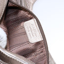 Salvatore Ferragamo Gancini Hand Bag Leather Gold Auth 136922-12