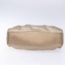 Salvatore Ferragamo Gancini Hand Bag Leather Gold Auth 136922-5