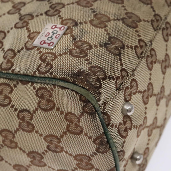 GUCCI GG Canvas Web Sherry Line Tote Bag Beige Green Red 115810 Auth 136923