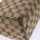 GUCCI GG Canvas Web Sherry Line Tote Bag Beige Green Red 115810 Auth 136923-17