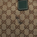 GUCCI GG Canvas Web Sherry Line Tote Bag Beige Green Red 115810 Auth 136923-10