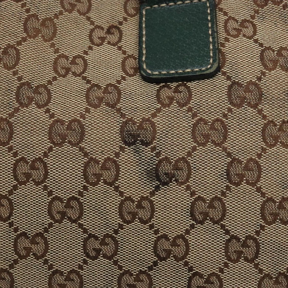 GUCCI GG Canvas Web Sherry Line Tote Bag Beige Green Red 115810 Auth 136923