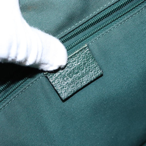 GUCCI GG Canvas Web Sherry Line Tote Bag Beige Green Red 115810 Auth 136923