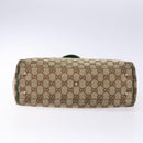 GUCCI GG Canvas Web Sherry Line Tote Bag Beige Green Red 115810 Auth 136923-5