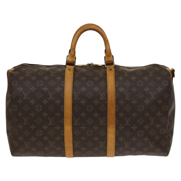 LOUIS VUITTON Monogram Keepall Bandouliere 50 Boston Bag M41416 LV Auth 136941