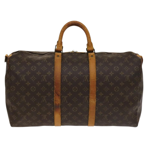LOUIS VUITTON Monogram Keepall Bandouliere 50 Boston Bag M41416 LV Auth 136941