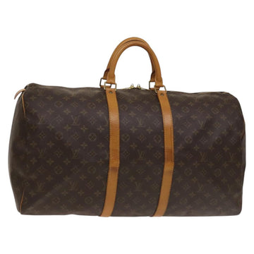 LOUIS VUITTON Monogram Keepall 55 Boston Bag M41424 LV Auth 136942