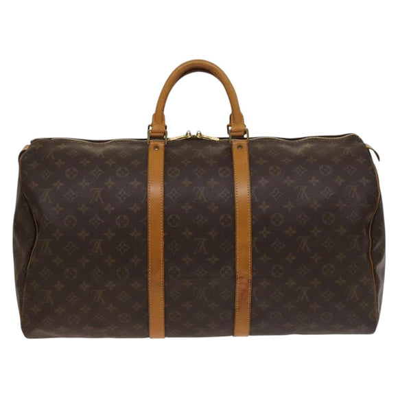 LOUIS VUITTON Monogram Keepall 55 Boston Bag M41424 LV Auth 136942