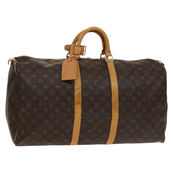 LOUIS VUITTON Monogram Keepall 55 Boston Bag M41424 LV Auth 136943