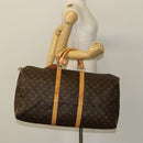 LOUIS VUITTON Monogram Keepall 55 Boston Bag M41424 LV Auth 136943-22