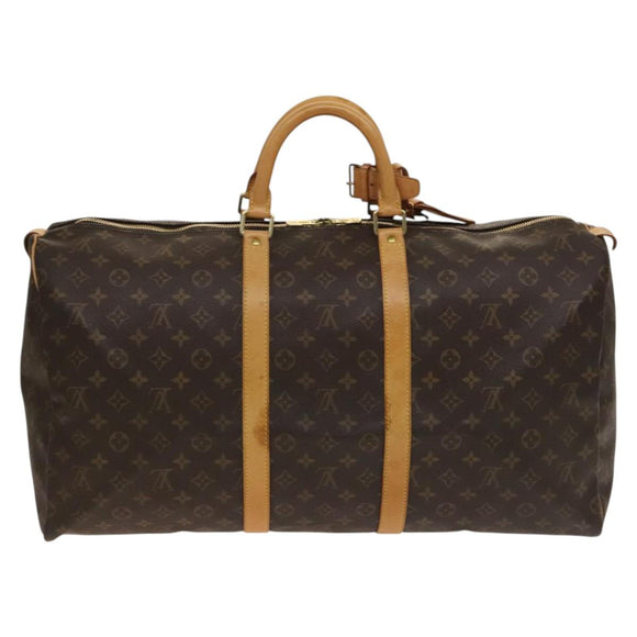 LOUIS VUITTON Monogram Keepall 55 Boston Bag M41424 LV Auth 136943