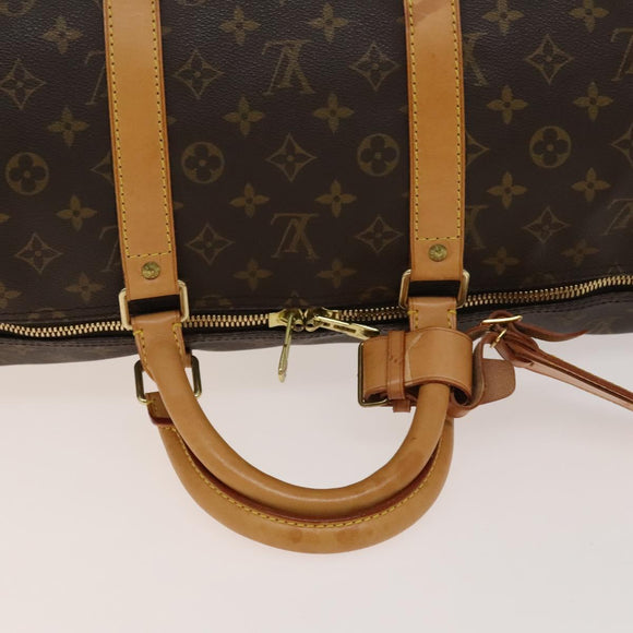 LOUIS VUITTON Monogram Keepall 55 Boston Bag M41424 LV Auth 136943