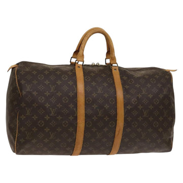 LOUIS VUITTON Monogram Keepall 55 Boston Bag M41424 LV Auth 136945