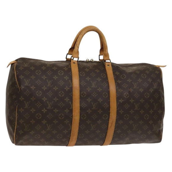 LOUIS VUITTON Monogram Keepall 55 Boston Bag M41424 LV Auth 136945
