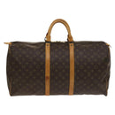 LOUIS VUITTON Monogram Keepall 55 Boston Bag M41424 LV Auth 136945-2