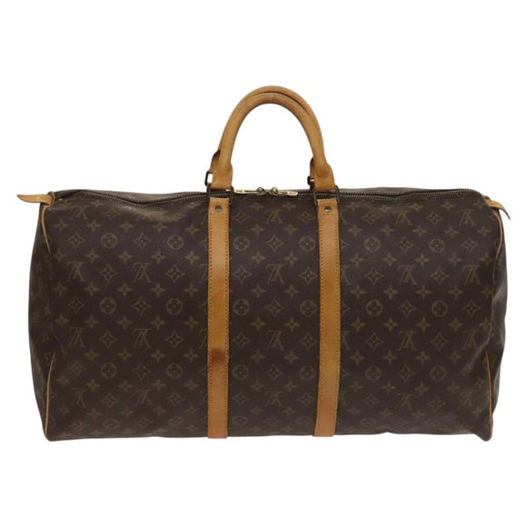 LOUIS VUITTON Monogram Keepall 55 Boston Bag M41424 LV Auth 136945