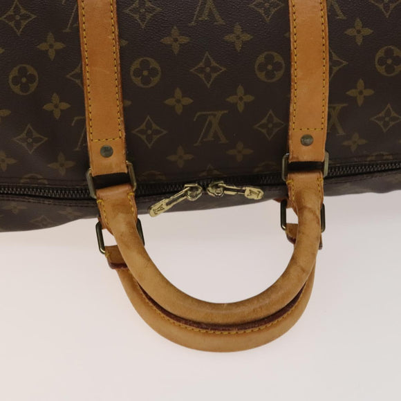 LOUIS VUITTON Monogram Keepall 55 Boston Bag M41424 LV Auth 136945