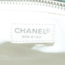 CHANEL Tote Bag Vinyl Blue Silver CC Auth 136970-17
