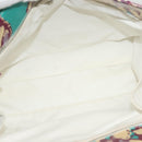 CHANEL Tote Bag Vinyl Blue Silver CC Auth 136970-10