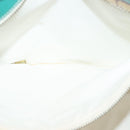 CHANEL Tote Bag Vinyl Blue Silver CC Auth 136970-20