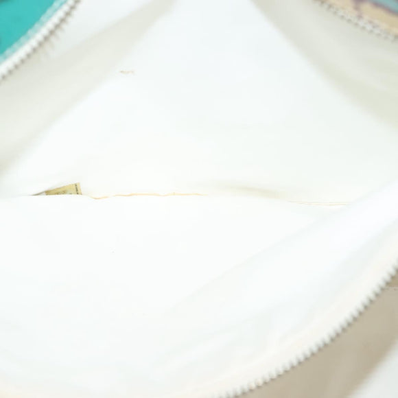 CHANEL Tote Bag Vinyl Blue Silver CC Auth 136970