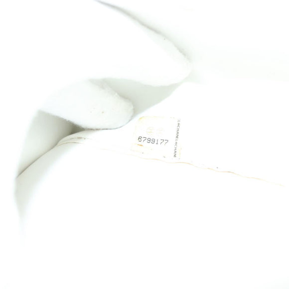 CHANEL Tote Bag Vinyl Blue Silver CC Auth 136970