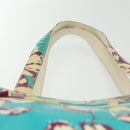 CHANEL Tote Bag Vinyl Blue Silver CC Auth 136970-8