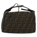 FENDI Zucca Canvas Vanity Pouch Black Brown Auth 136971-13
