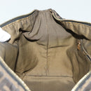 FENDI Zucca Canvas Vanity Pouch Black Brown Auth 136971-23