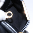 Salvatore Ferragamo Gancini Hand Bag Leather Black Gold Auth 136973-23