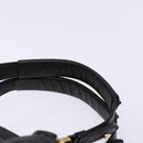 Salvatore Ferragamo Gancini Hand Bag Leather Black Gold Auth 136973-8