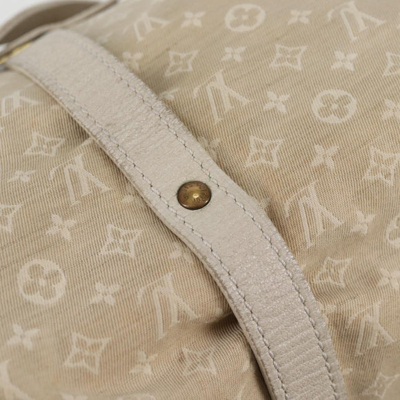 LOUIS VUITTON Monogram Mini Lin Saumur PM Shoulder Bag Ivory M95314 Auth 136978