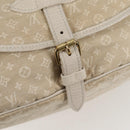 LOUIS VUITTON Monogram Mini Lin Saumur PM Shoulder Bag Ivory M95314 Auth 136978-21