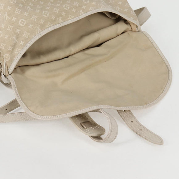 LOUIS VUITTON Monogram Mini Lin Saumur PM Shoulder Bag Ivory M95314 Auth 136978