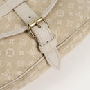 LOUIS VUITTON Monogram Mini Lin Saumur PM Shoulder Bag Ivory M95314 Auth 136978-26